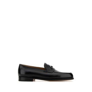 John Lobb Men Black Leather Lopez Loafers
